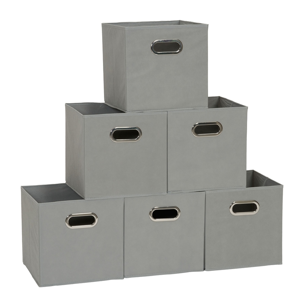 Storage Cubes - 11 Inch Cube Storage Bins (Set of 8). Fabric Cubby  Organizer Bas