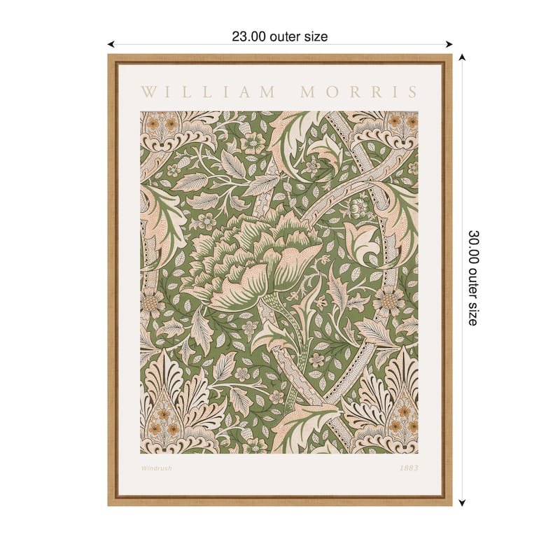 Kate and Laurel Sylvie Poster William Morris Windrush 1883 Framed Canvas by The Art Institute of Chicago