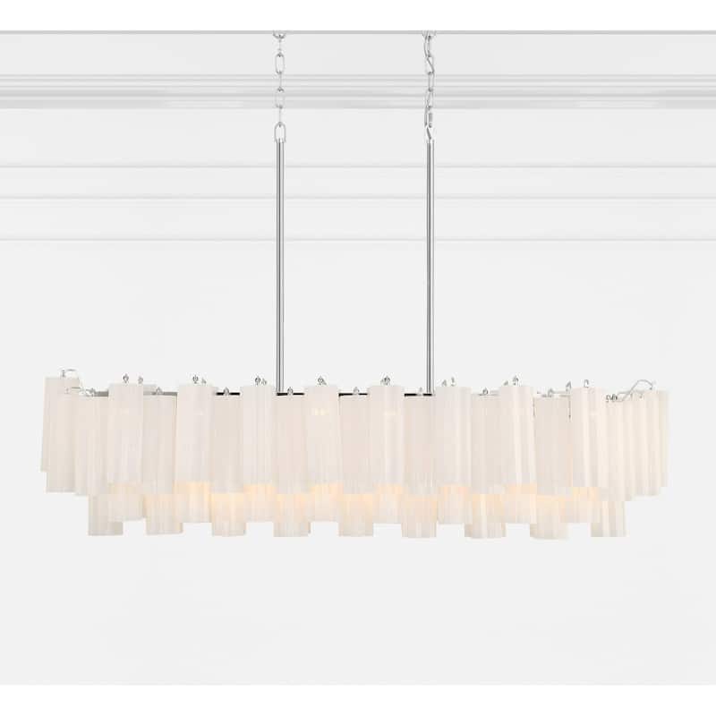 Addis 14 Light Polished Chrome Chandelier - 51.75"W x 14.25"H x 14"D