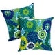preview thumbnail 2 of 23, 17-inch All-weather Outdoor Throw Pillows (Set of 2, Multiple Patterns) Luxury Azure