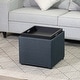 preview thumbnail 58 of 93, Adeco Storage Ottoman With Tray Dark-Blue-Linen