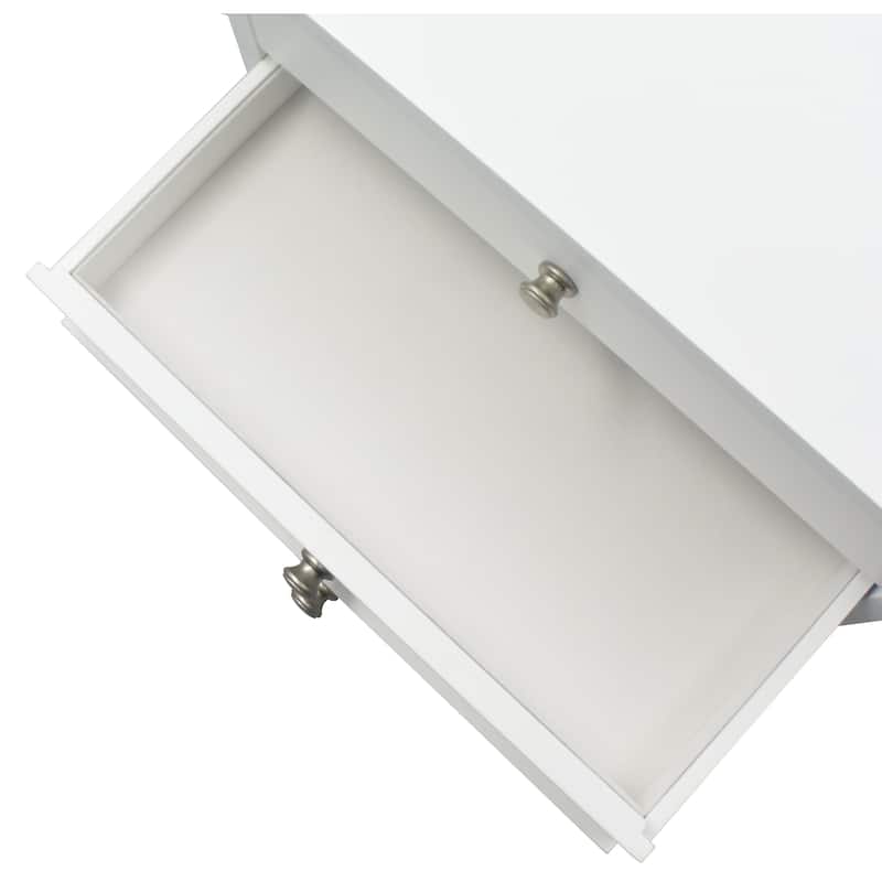 Classic Lift Top White Jewelry Box - N/A