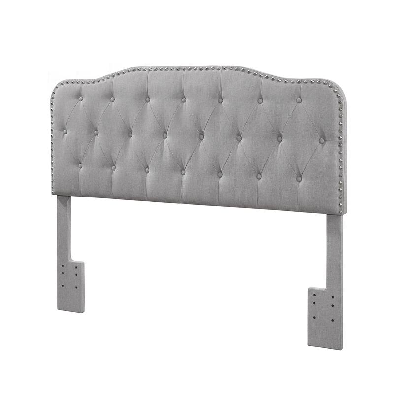 Best Quality Furniture Upholstered Button Tufted Panel Bed