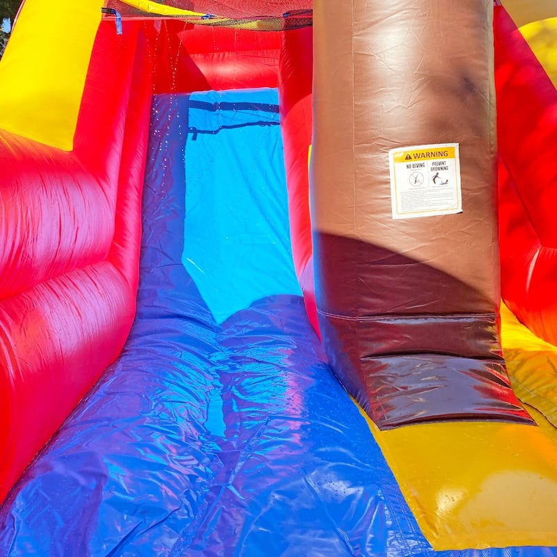 HeroKiddo Pirate Ship Commercial Grade Inflatable Slide Bouncer with Air Blower, Rental Grade PVC Vinyl, Outdoor Play