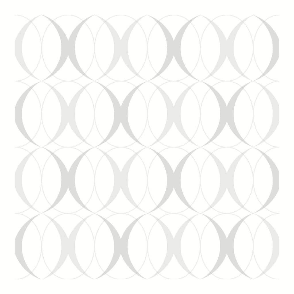 NuWallpaper Circulate Light Silver Peel & Stick Wallpaper - 216in x 20.5in x 0.025in