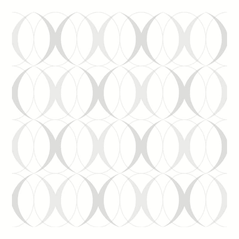 NuWallpaper Circulate Light Silver Peel & Stick Wallpaper - 216in x 20.5in x 0.025in