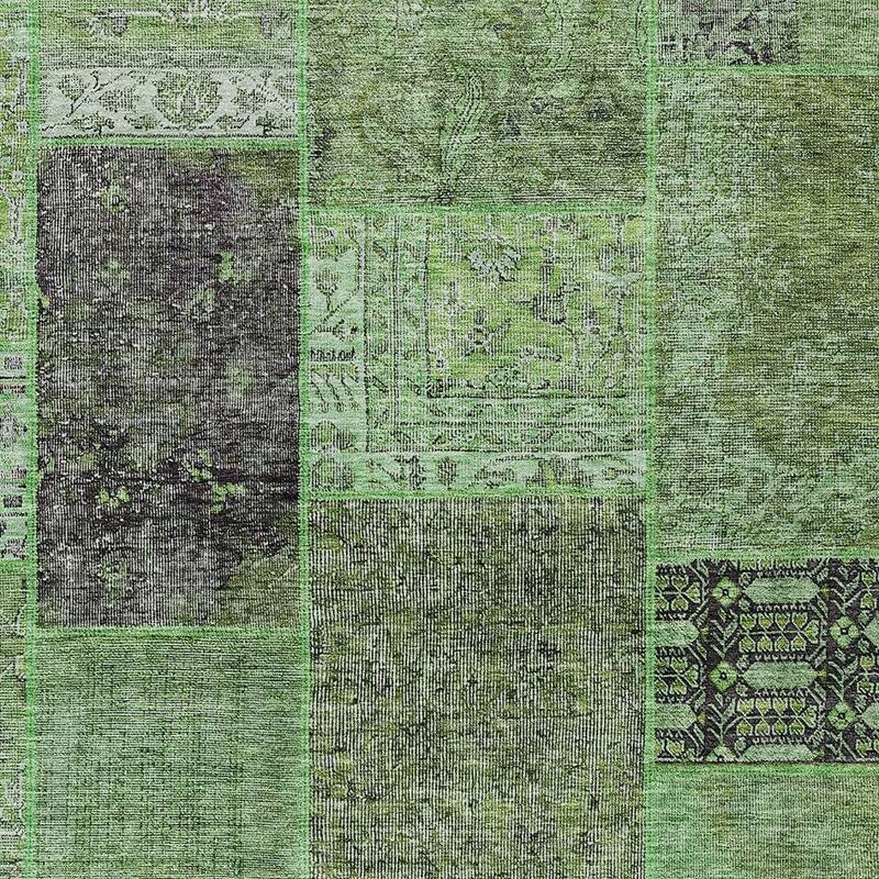 HomeRoots Patchwork Transitional Rectangle Outdoor Rug