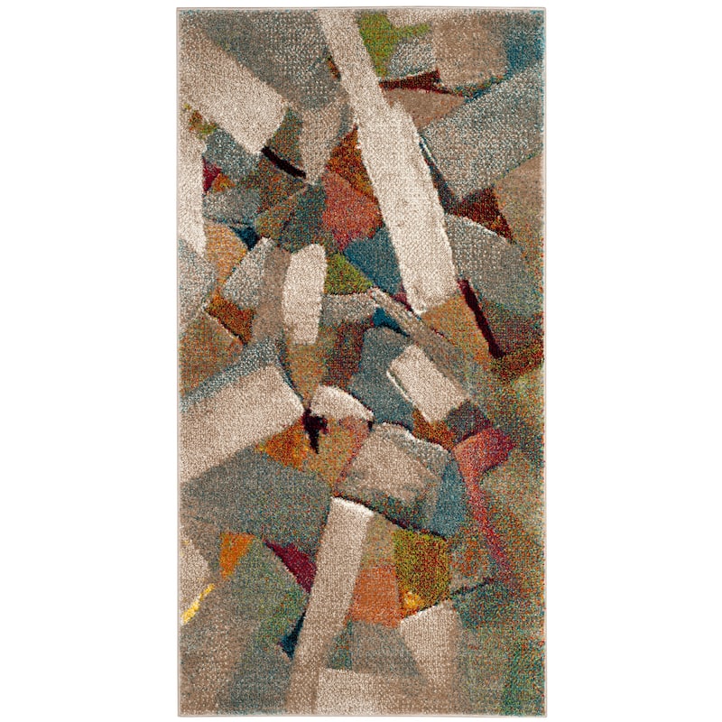 SAFAVIEH Porcello Gennady Mid-Century Modern Abstract Rug - 2'3" x 4' - Grey/Multi - Rectangle