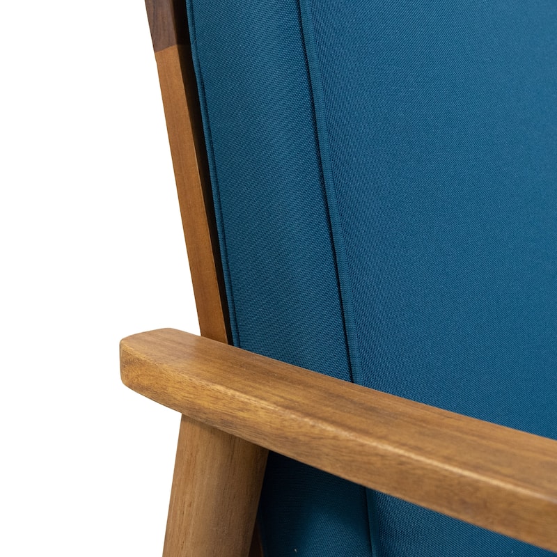 Willowbrook Outdoor Acacia Loveseat and Coffee Table by Christopher Knight Home