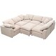 preview thumbnail 19 of 33, Oversized Modular Sectional Sofa with Ottoman,L Shaped Corner Sofa - 130" x 101" x 23.6"