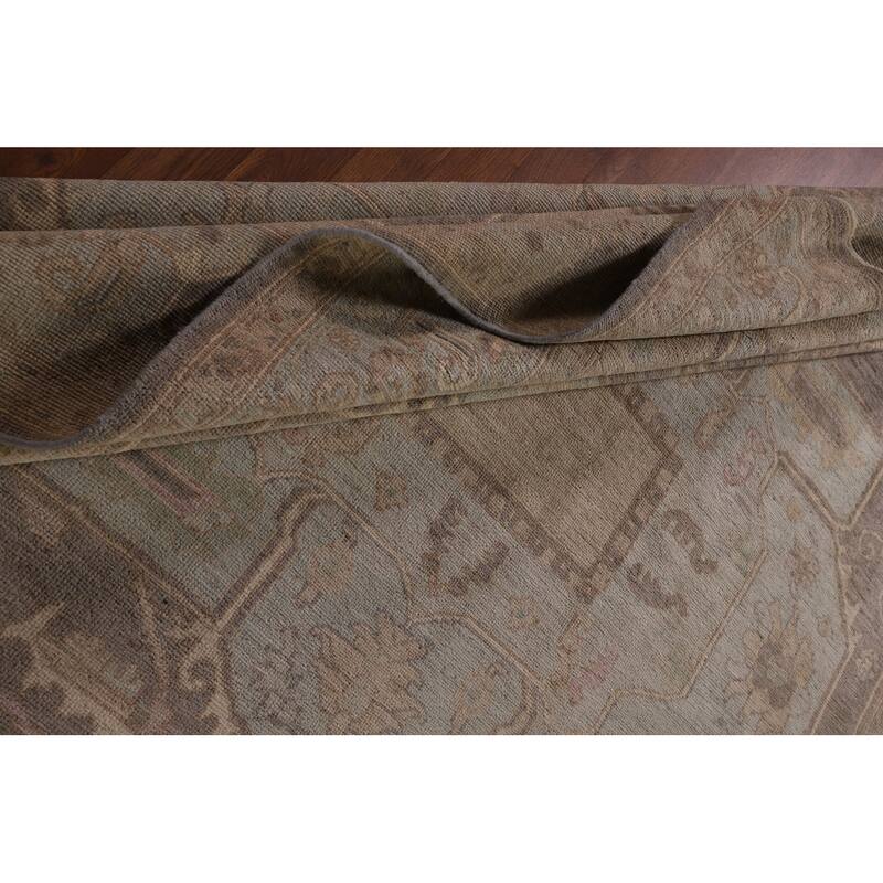 Oushak Turkish Area Rug Hand-Knotted Vegetable Dye Wool Carpet - 8'4" x 10'4"