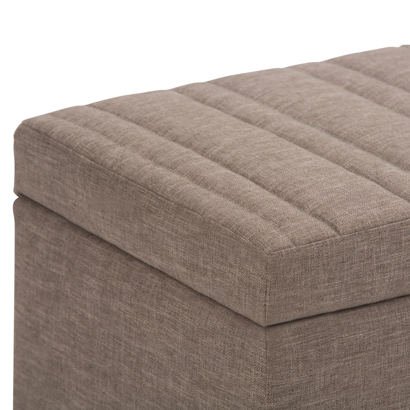 WYNDENHALL Callum 34 inch Wide Contemporary Rectangle Storage Ottoman