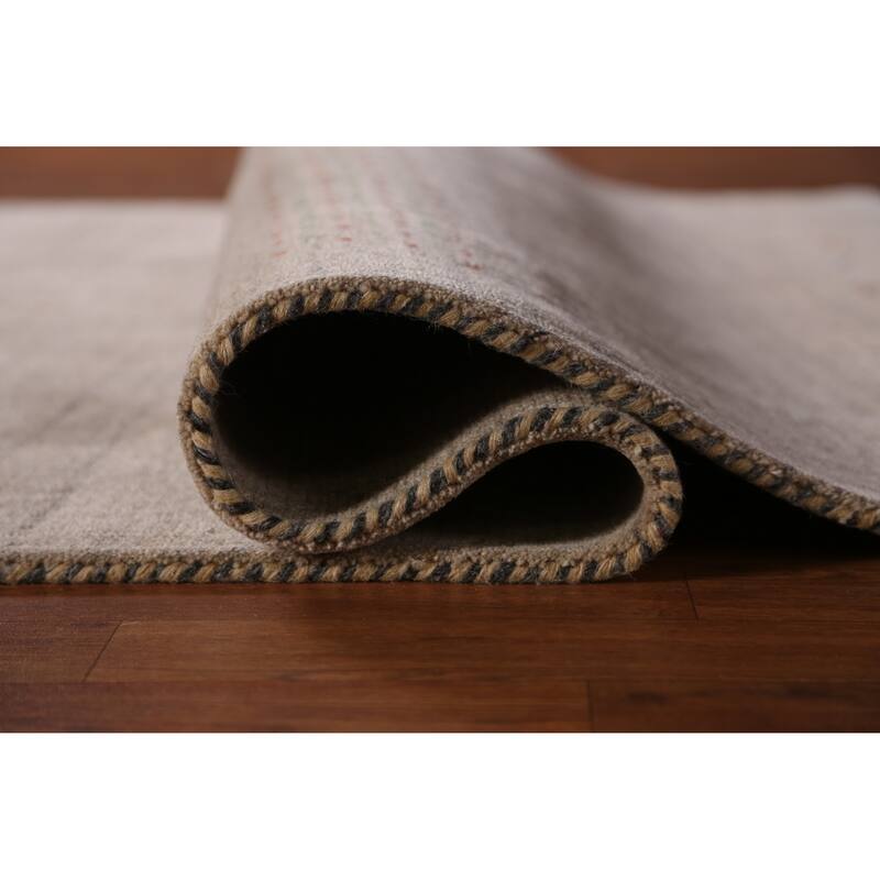 Hand Knotted Oriental 100% Wool Carpet Tribal Animal Pictorial Brown Gabbeh Area Rug - 7' 9'' X 5' 4''