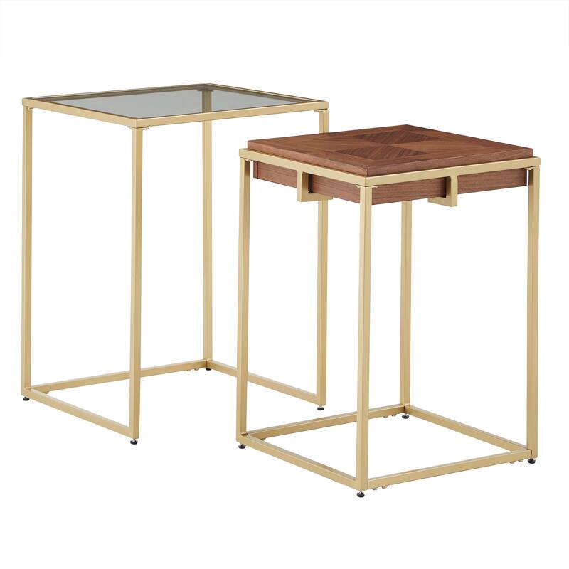 Cooke Square Table Set with Metal Base by iNSPIRE Q Modern