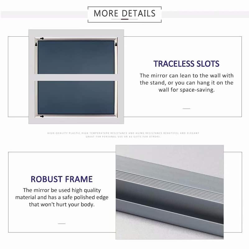 Dovelina Modern Full Length Floor Mirror - Freestanding Vanity Mirror for Bathroom or Living Space