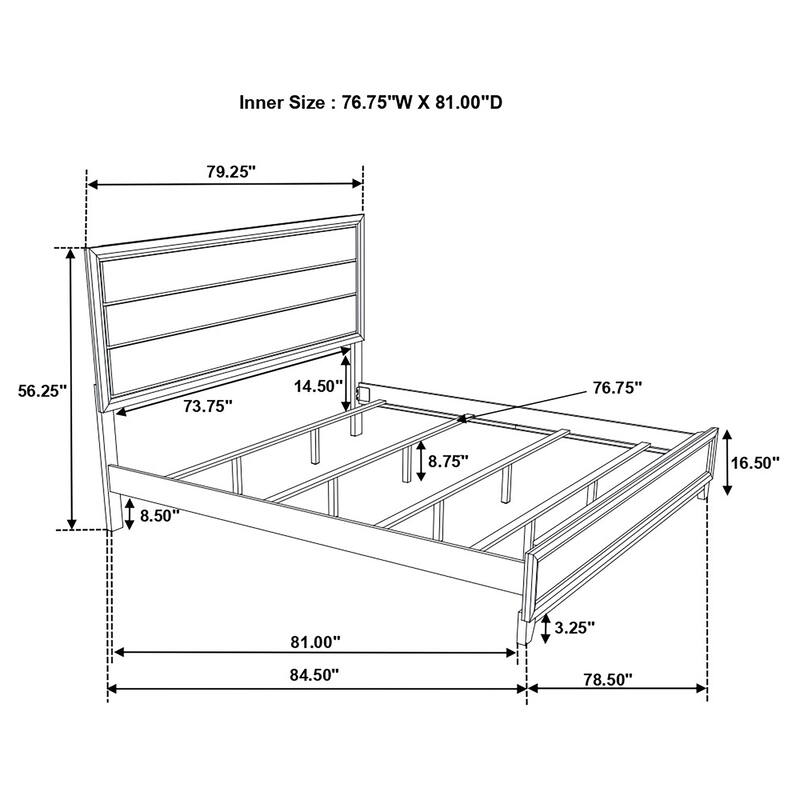 Watson Transitional Panel Grey Oak Bedroom Set