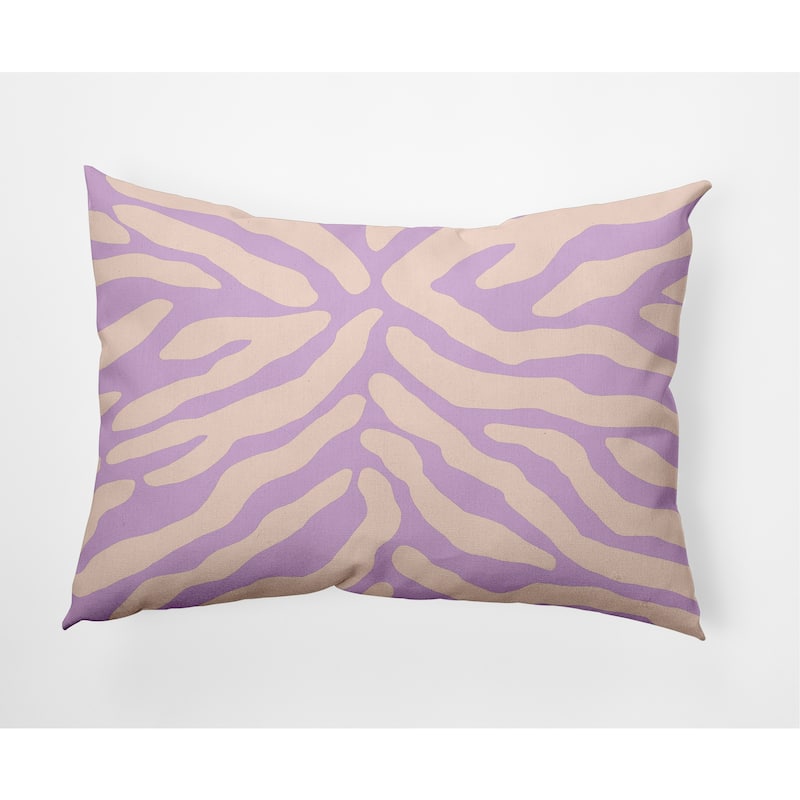 Animal Stripe Decorative Throw Pillow - Lilac - 14" x 20"