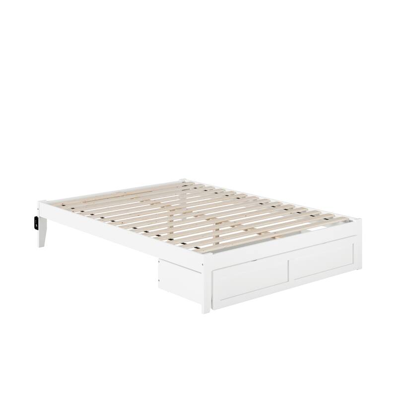 AFI Colorado Platform Bed with Foot Drawer and Charging Station