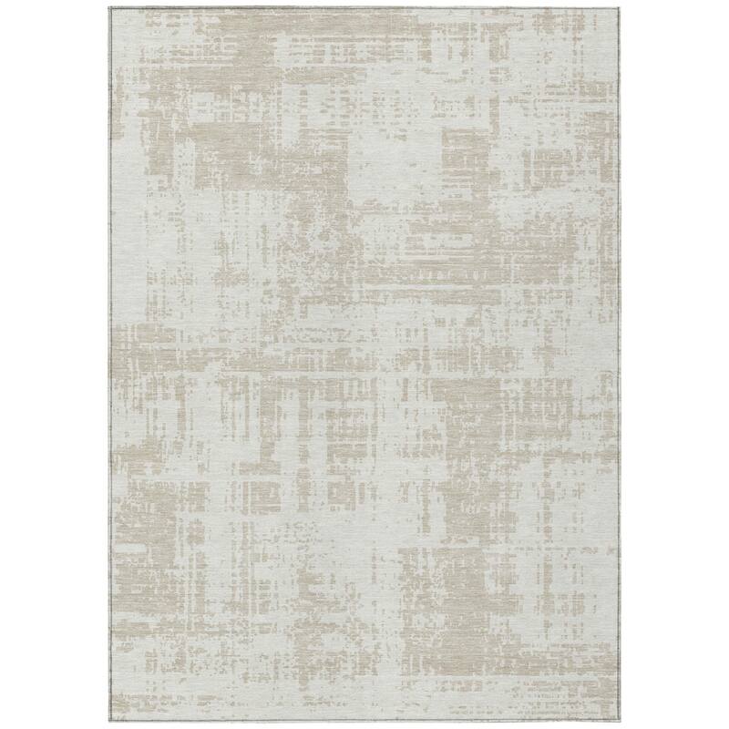 HomeRoots Abstract Transitional Rectangle Outdoor Rug