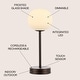 preview thumbnail 3 of 31, Xavier 12.25" Modern Minimalist Iron Wireless Rechargeable Integrated LED Table Lamp, Nickel/White by JONATHAN Y
