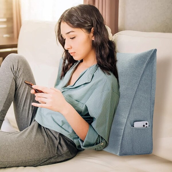 WOWMAX Bed Rest Wedge Reading Pillow Sofa Daybed Triangle Cushion 24 On Sale Bed Bath Beyond 29166169