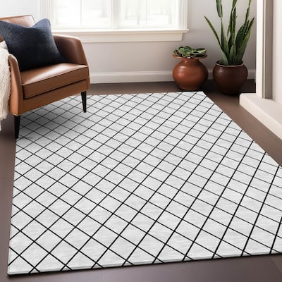 Premium Washable Super Soft Diamond Trellis Mayfield Rug