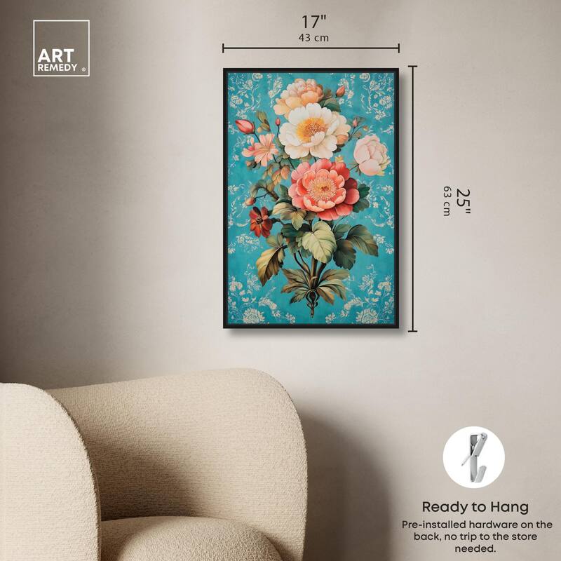 Floral Azure Ascent II Canvas by Art Remedy