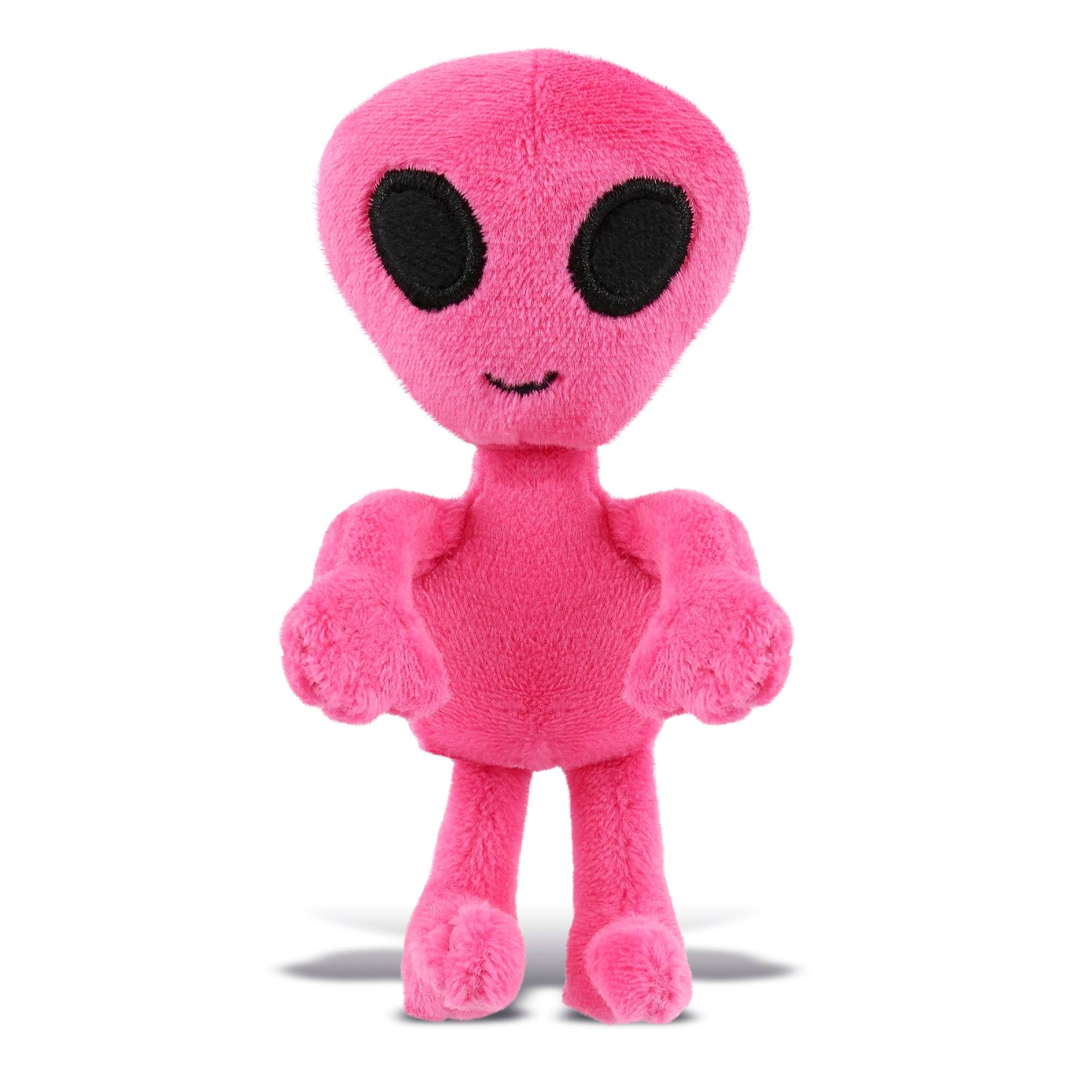 DolliBu Fluffy Pink Alien Plush Refrigerator Magnet Novelty Accessory - 1.4 x 4.75 inches