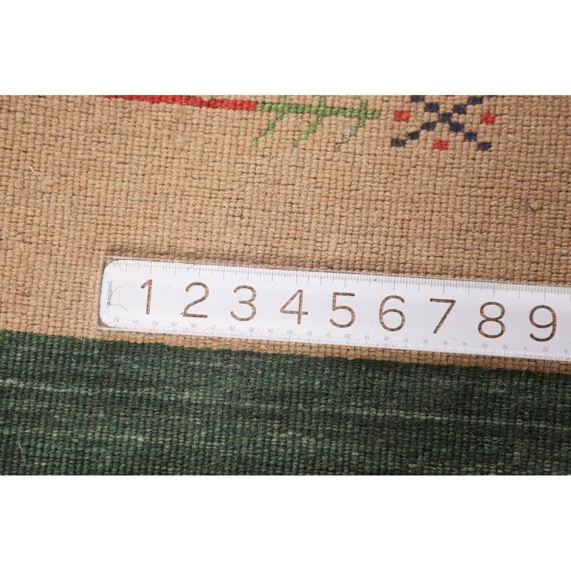 Striped Gabbeh Indian Foyer Rug Handmade Wool Carpet - 3'11"x 5'7"