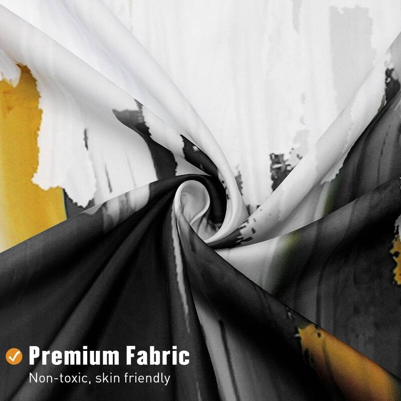 Abstract Black Ombre Shower Curtain, 72"x72", Chic Modern Decor