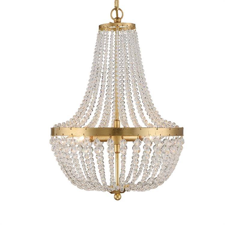 Rylee 3 Light Antique Gold Chandelier - 14'' W x 19'' H