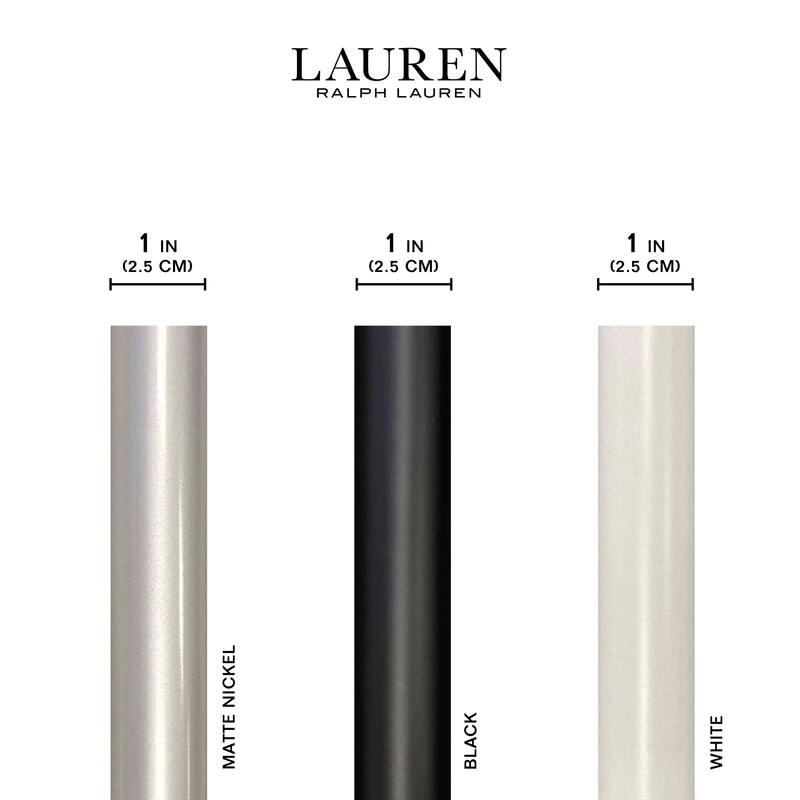 Lauren Ralph Lauren Welford 1" Adjustable Window Curtain Rod and Finial Set