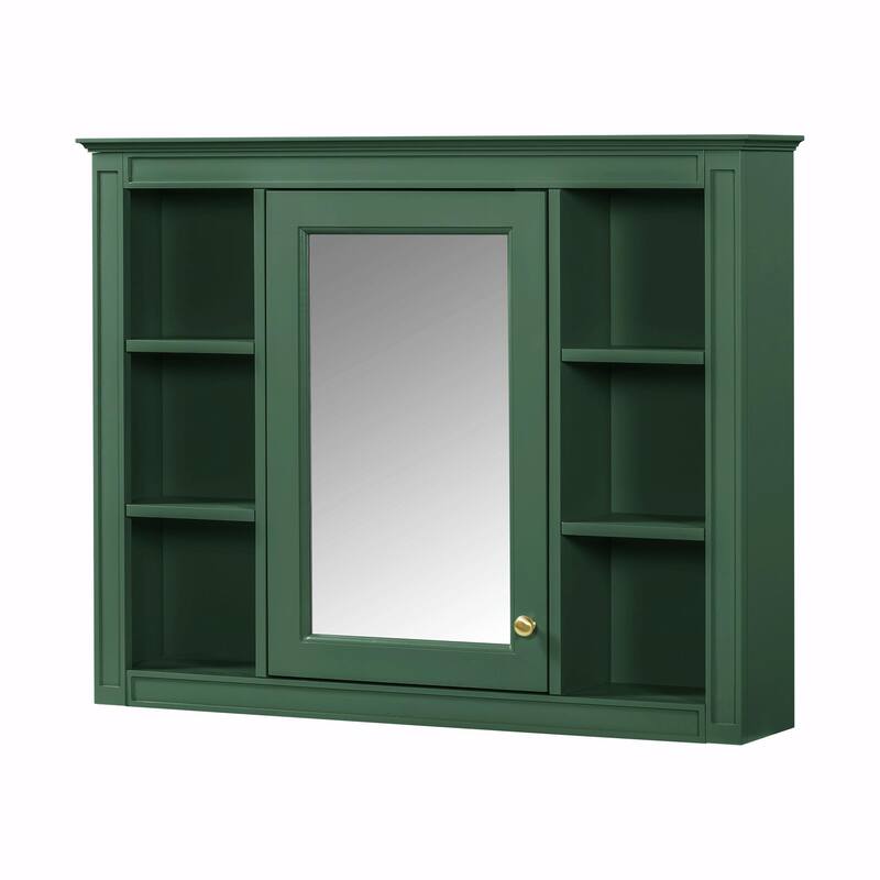 36'' Bathroom Vanity with Top Sink - Modern Storage Cabinet with Mirror