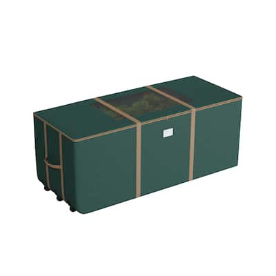Rolling Christmas Tree Storage Bag for 9 FT Artificial Trees - Canvas Duffel on Wheels by Elf Stor (Green)