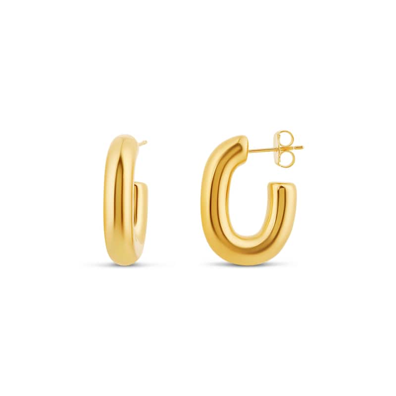 SHYMI U Shaped Hoop Earrings - Gold