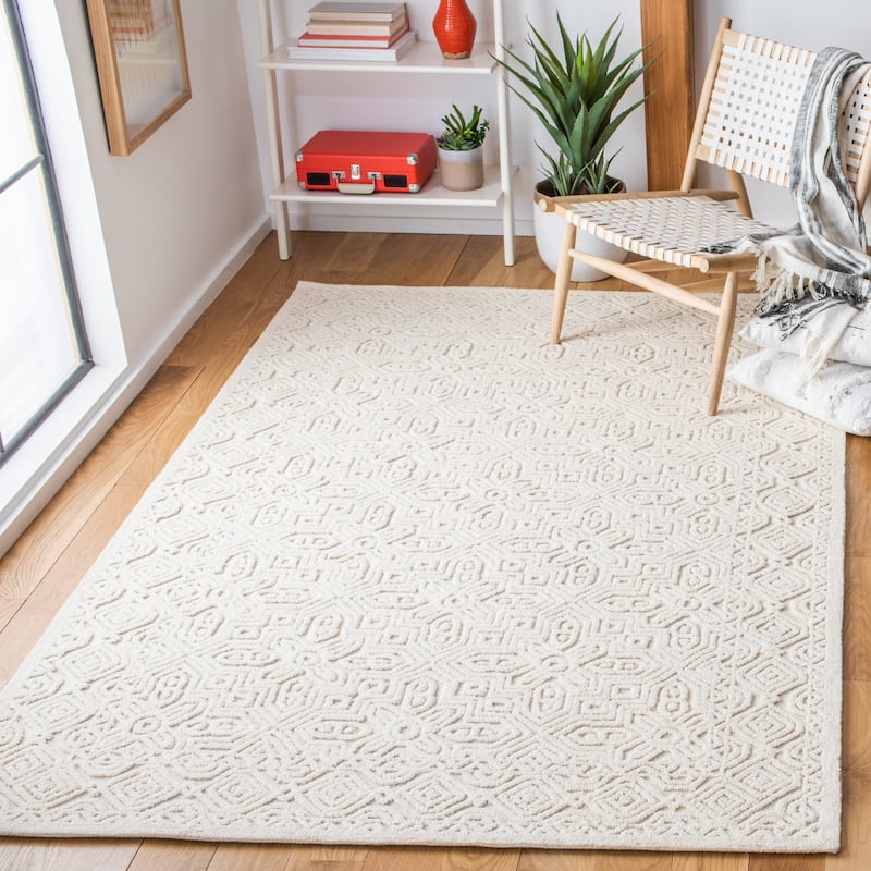 SAFAVIEH Handmade Textural Tarsha Wool Rug - 10' x 14' - Ivory