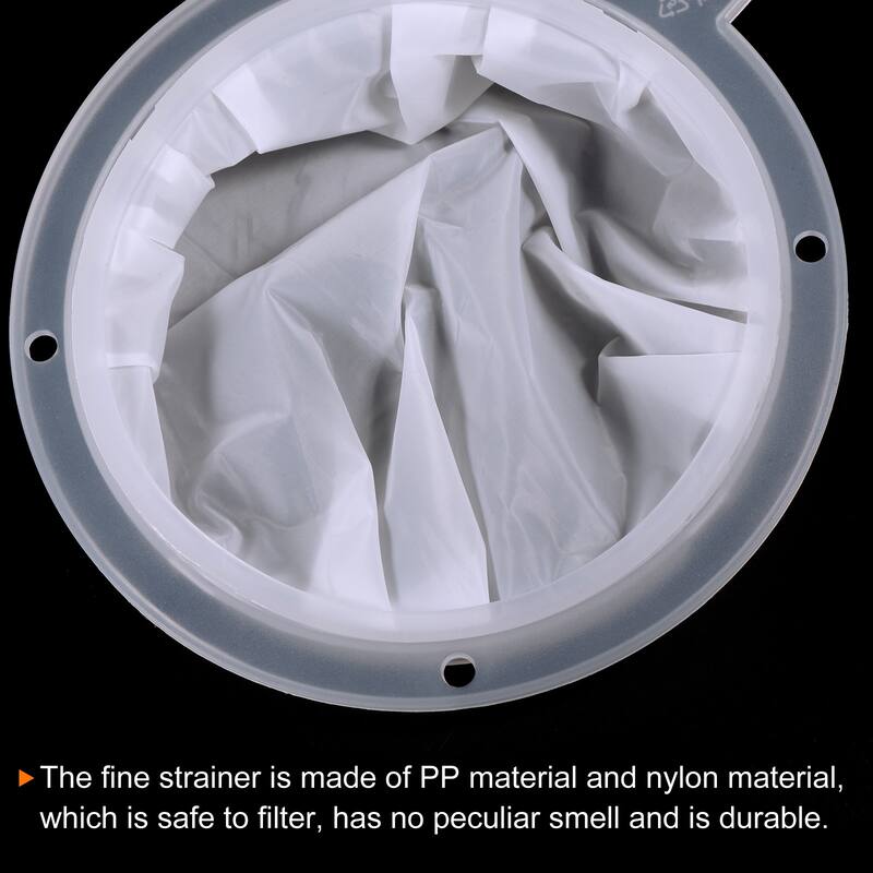 2Pcs 6.1" O.D. 400 Mesh Food Filter Strainer Fine Mesh Filters Strainers White