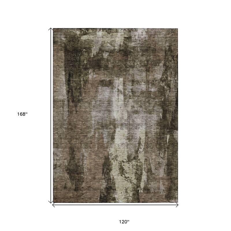 HomeRoots Abstract Transitional Rectangle Outdoor Rug