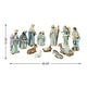 preview thumbnail 56 of 77, Glitzhome 12pcs Resin Christmas Multi/ Blue/ Ivory Nativity Figurines Set Blue - Small
