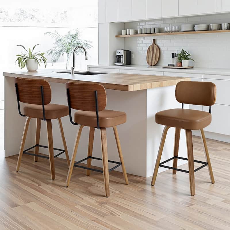 26"/29" Swivel Bar Stools/ Counter Stools with Bentwood Legs