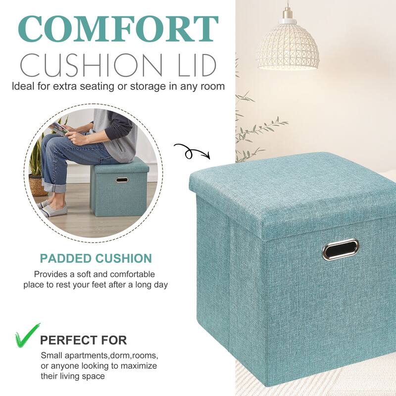 Ottoman Storage Ottoman Footrest Stool Small Ottoman with Storage Foldable Ottoman Foot Rest Footstool Bench