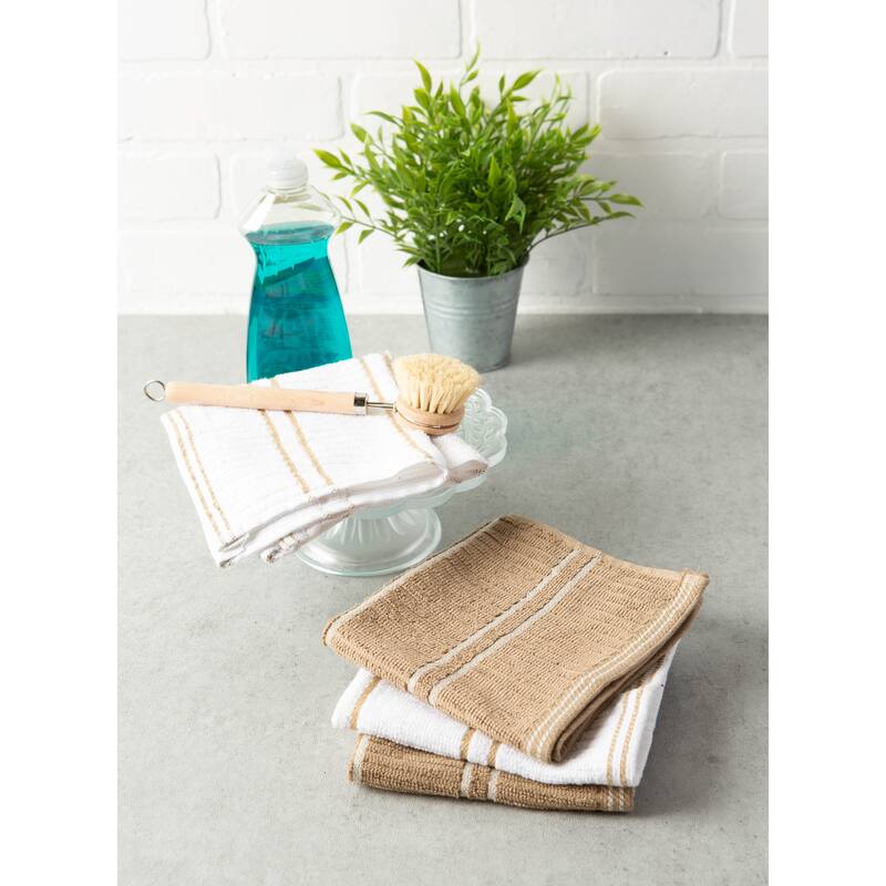 J&M Ribbed Terry Dishcloth (Set of 12)