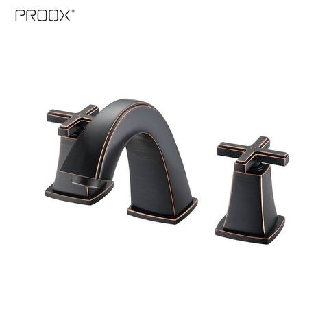PROOX 8 Widespread Bathroom Sink Faucet Double Handle w/ Drain Assembly