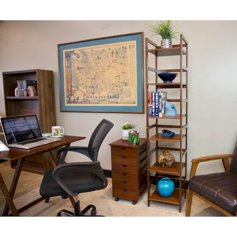 3 Tier Solid Bamboo Frame Stackable Tower Bookshelf