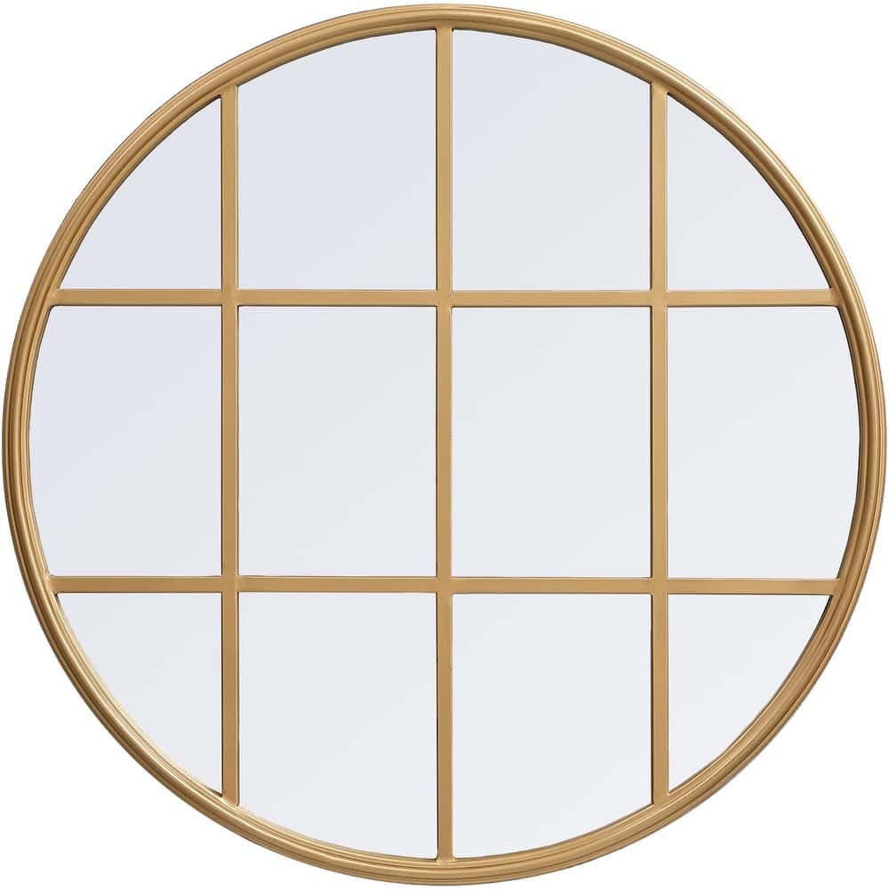 Elegant Lighting Motif 28" Diameter Circular Beveled Metal Framed