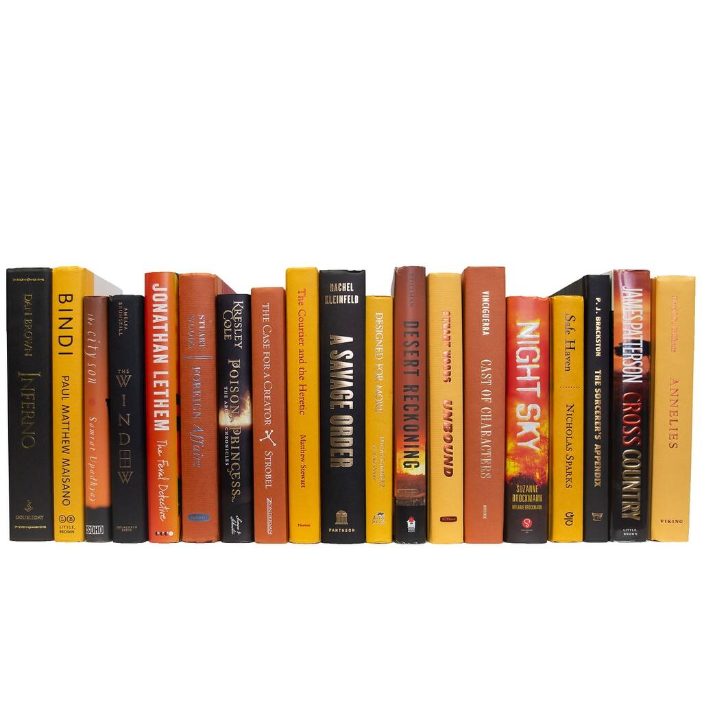 Books Yellow Decorative Accessories: Bonfire Mixed Media Color By The Foot