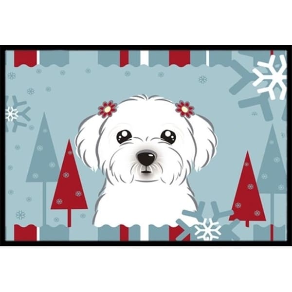 Carolines Treasures BB1704JMAT Winter Holiday Maltese Indoor & Outdoor Mat 24 x 36 in.