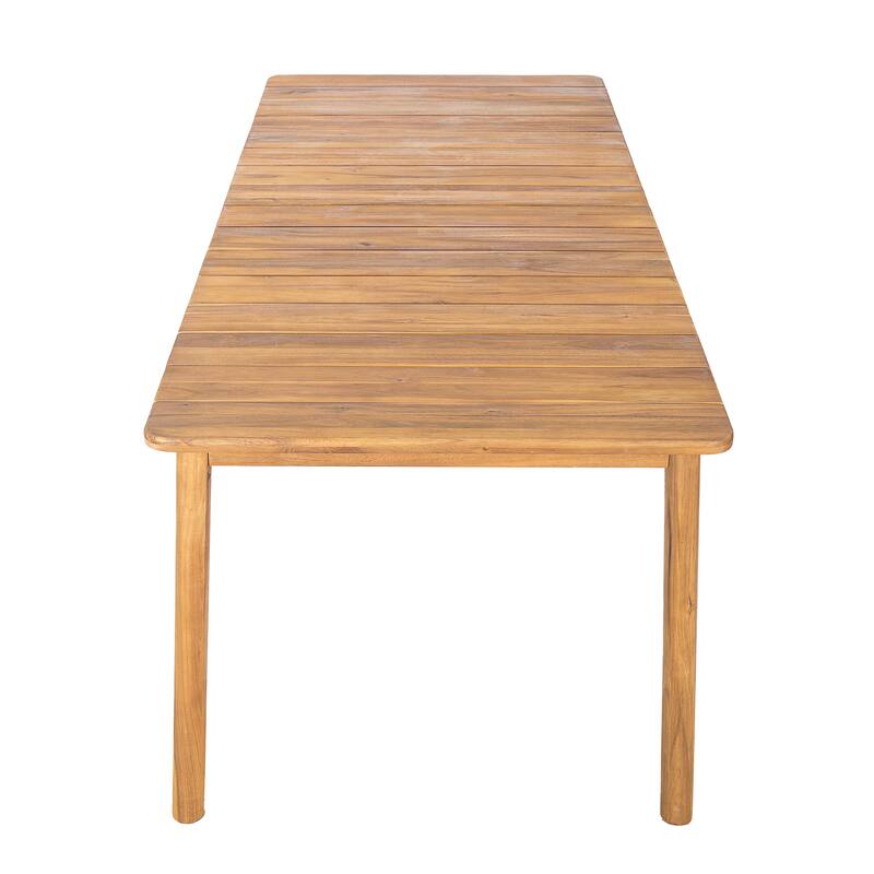 Christopher Knight Home - Modern Outdoor Solid Acacia Wood Dining Table with Rectangular Top