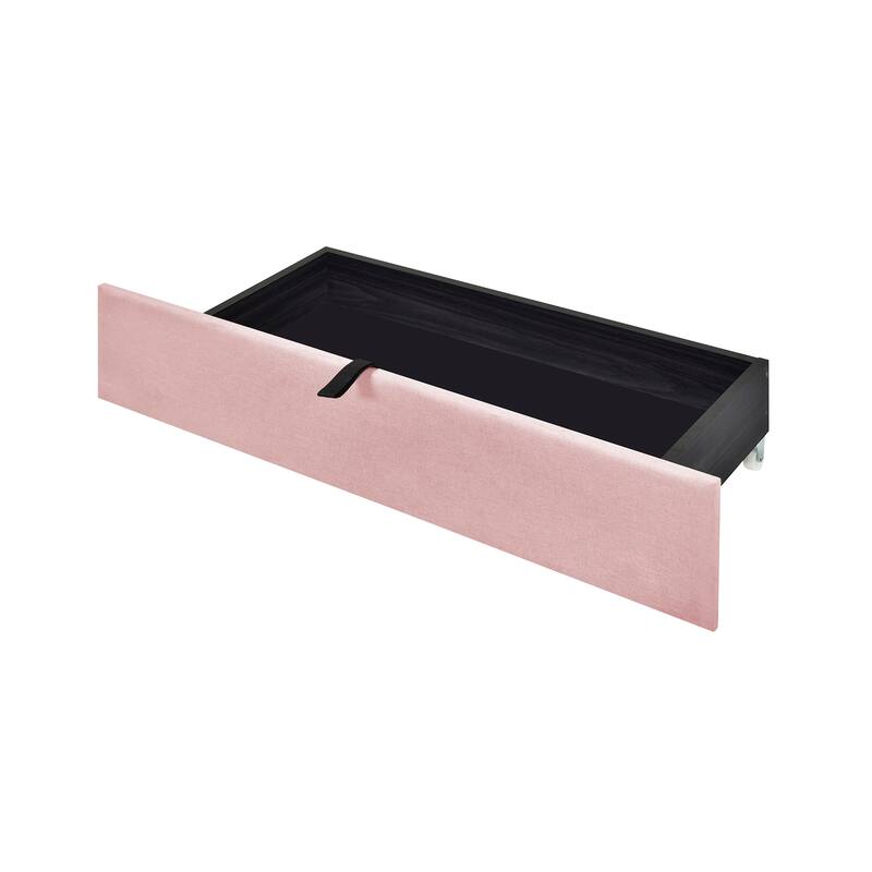Queen Size Upholstered Platform Bed with LED Frame