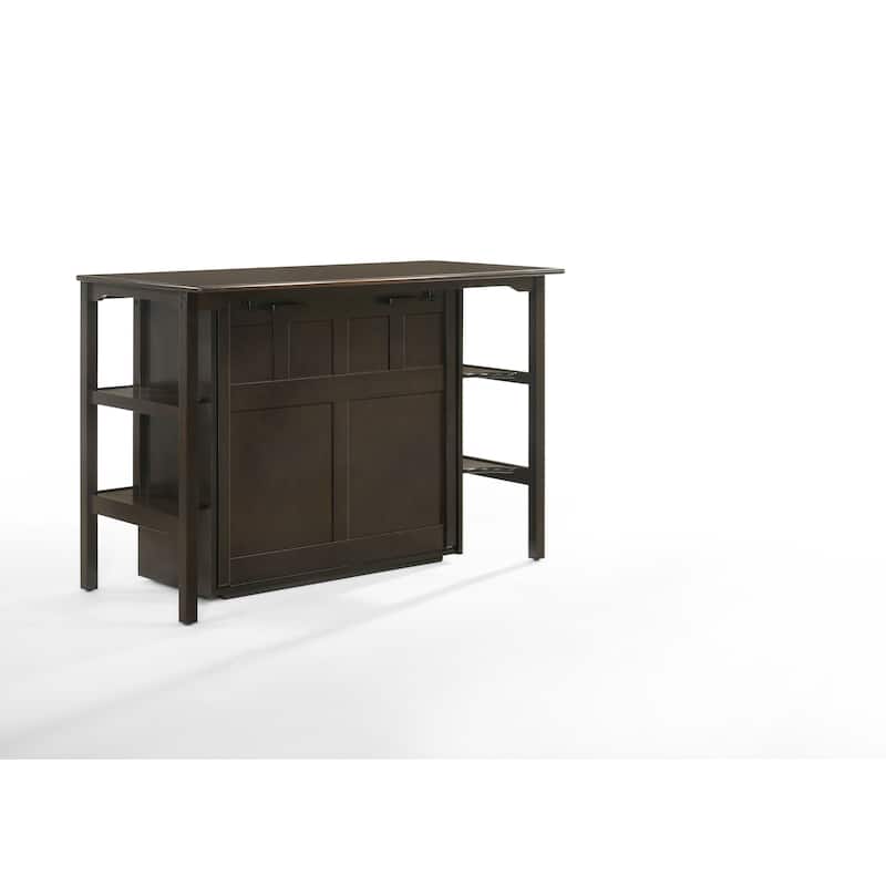 Siesta Desk Murphy Bed with Gel Memory Foam Mattress - Chocolate